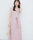 【ナチュラルクチュール/natural couture】のウエストベルト付きカラーレースワンピース ピンク|ID: prp329100004557127 ipo3291000000032734959