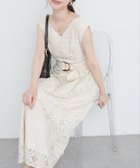 【ナチュラルクチュール/natural couture】のウエストベルト付きカラーレースワンピース アイボリー|ID: prp329100004557127 ipo3291000000032734961