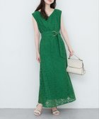 【ナチュラルクチュール/natural couture】のウエストベルト付きカラーレースワンピース グリーン|ID: prp329100004557127 ipo3291000000032734967