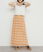 【ケービーエフ/KBF / URBAN RESEARCH】のシアーチェックプリーツスカート ORANGE|ID: prp329100004557141 ipo3291000000032265230