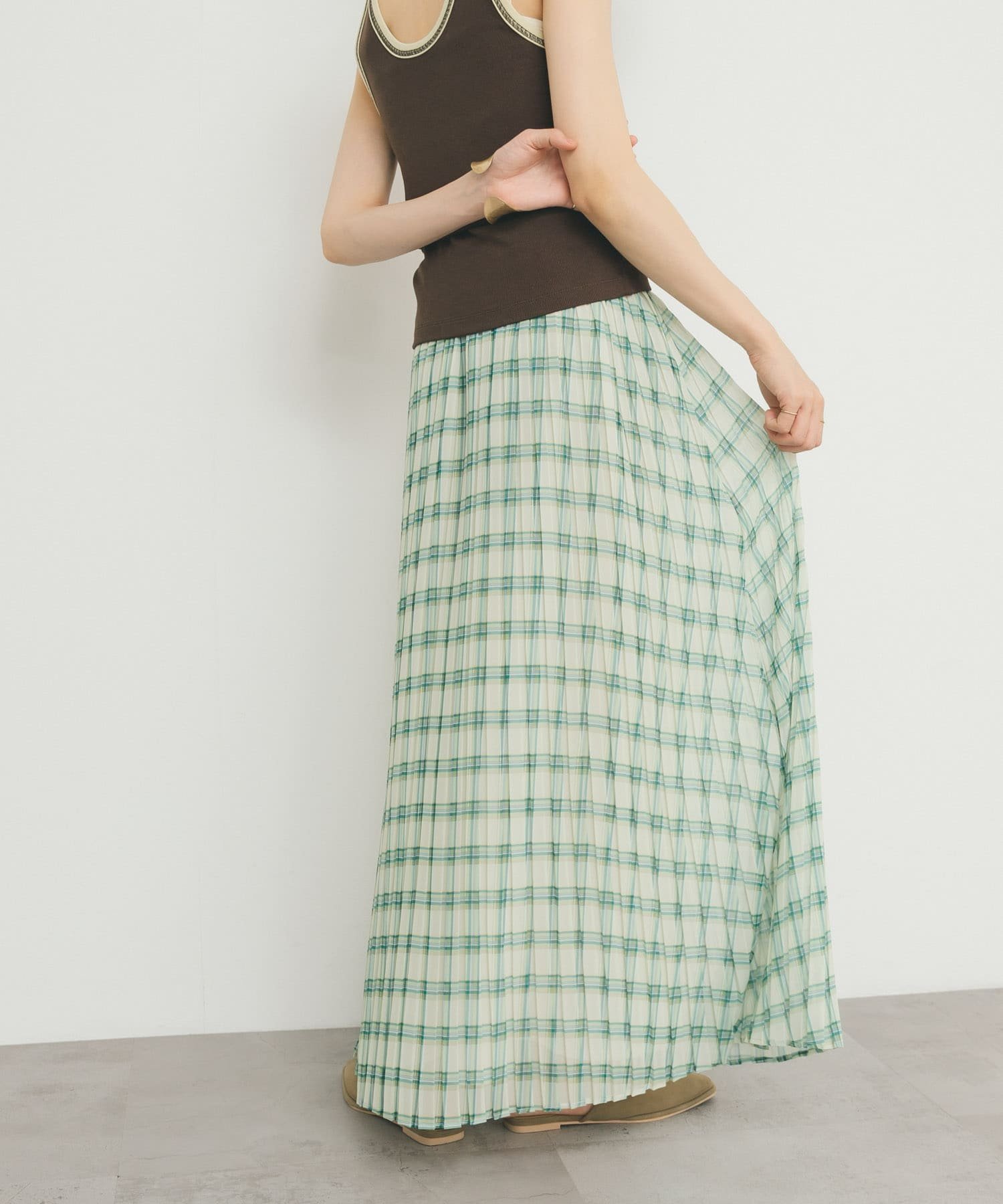 【ケービーエフ/KBF / URBAN RESEARCH】のシアーチェックプリーツスカート インテリア・キッズ・メンズ・レディースファッション・服の通販 founy(ファニー) 　ファッション　Fashion　レディースファッション　WOMEN　スカート　Skirt　プリーツスカート　Pleated Skirts　2025年　2025　2025春夏・S/S　Ss,Spring/Summer,2025　おすすめ　Recommend　コンパクト　Compact　シアー　Sheer　チェック　Check　プリーツ　Pleats　夏　Summer　S/S・春夏　Ss・Spring/Summer　GREEN|ID: prp329100004557141 ipo3291000000032265231