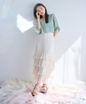 【ミスティ ウーマン/mysty woman】のティアードプリーツスカート 人気、トレンドファッション・服の通販 founy(ファニー) ファッション Fashion レディースファッション Ladies' Fashion Online スカート Skirt プリーツスカート Pleated Skirts プリーツ Pleats ランダム Random |ID:prp329100004557161