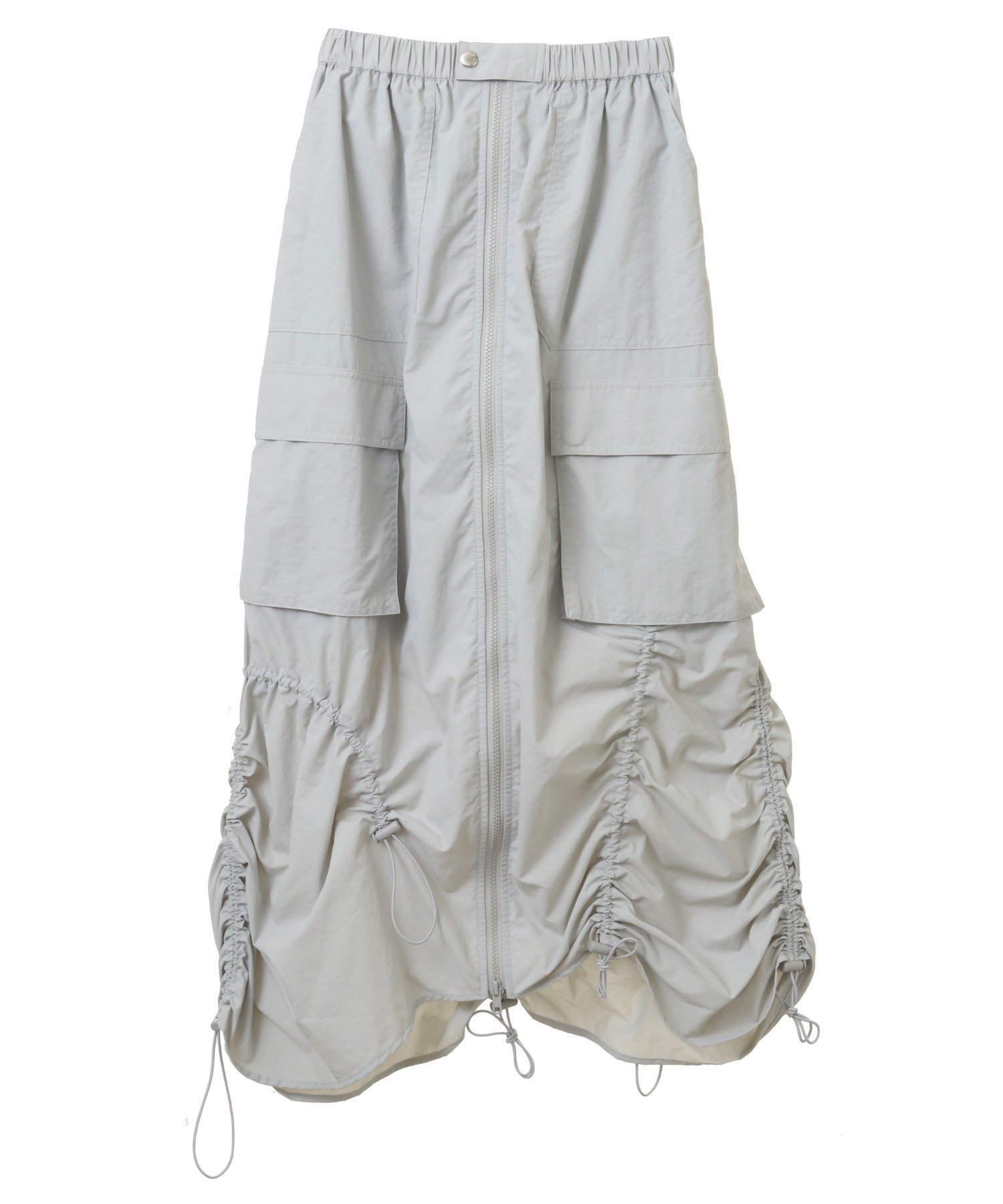 【キャンディストリッパー/Candy Stripper】のDRAWSTRING NYLON SKIRT インテリア・キッズ・メンズ・レディースファッション・服の通販 founy(ファニー) 　ファッション　Fashion　レディースファッション　WOMEN　スカート　Skirt　タフタ　Taffeta　ドローコード　Draw Cord　LIGHT GRAY|ID: prp329100004557180 ipo3291000000032393642