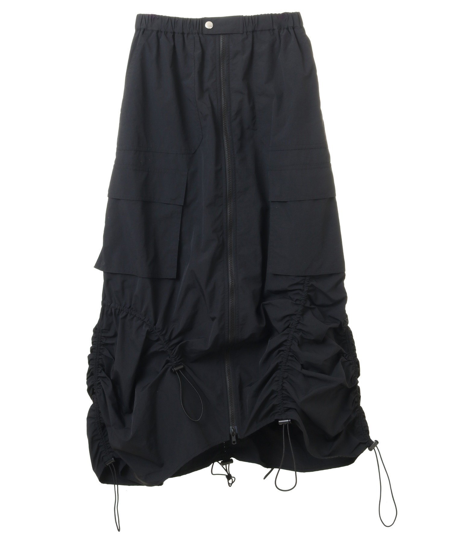 【キャンディストリッパー/Candy Stripper】のDRAWSTRING NYLON SKIRT インテリア・キッズ・メンズ・レディースファッション・服の通販 founy(ファニー) 　ファッション　Fashion　レディースファッション　WOMEN　スカート　Skirt　タフタ　Taffeta　ドローコード　Draw Cord　BLACK|ID: prp329100004557180 ipo3291000000032393643