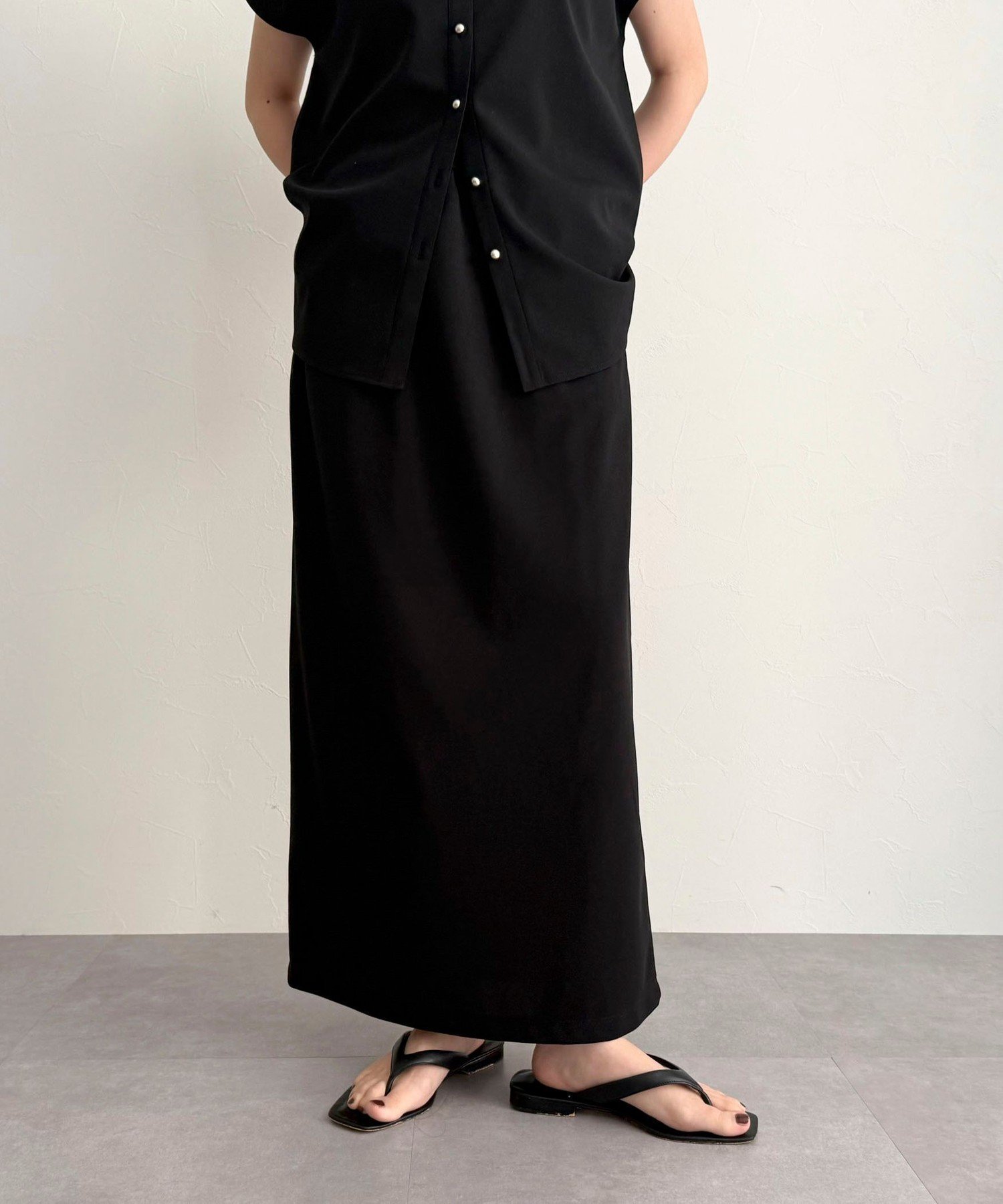 【その他のブランド/Other】の《セットアップ対応》ジョーゼットイーイジータイトスカート 人気、トレンドファッション・服の通販 founy(ファニー) 　ファッション　Fashion　レディースファッション　WOMEN　セットアップ　Setup　スカート　Skirt　2025年　2025　2025春夏・S/S　Ss,Spring/Summer,2025　おすすめ　Recommend　カットソー　Cut And Sew　サマー　Summer　シンプル　Simple　ジョーゼット　Georgette　セットアップ　Set Up　楽ちん　Easy　 other-1|ID: prp329100004557200 ipo3291000000032213145