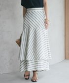 【ラブティックボンボン/La boutique BonBon】の【美シルエット】ストライプティアードスカート 人気、トレンドファッション・服の通販 founy(ファニー) ファッション Fashion レディースファッション Ladies' Fashion Online スカート Skirt ティアードスカート Tiered Skirts クロップド Cropped コンパクト Compact ストライプ Stripe ティアードスカート Tiered Skirt フェミニン Feminine フレア Flare ポケット Pocket おすすめ Recommend 夏 Summer エレガント 上品 Elegant thumbnail オフホワイト|ID: prp329100004557228 ipo3291000000032636745