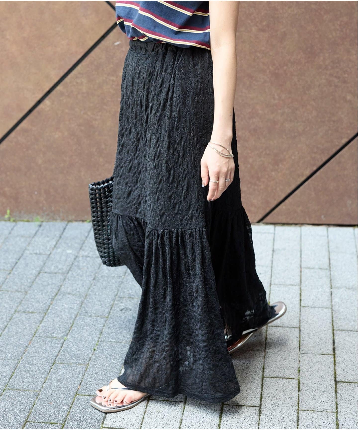 【ジャーナルスタンダード/JOURNAL STANDARD】のストレッチレーススカート インテリア・キッズ・メンズ・レディースファッション・服の通販 founy(ファニー) 　ファッション　Fashion　レディースファッション　Ladies' Fashion Online　スカート　Skirt　2025年　2025　2025春夏・S/S　Ss,Spring/Summer,2025　スウェット　Sweat　ストレッチ　Stretch　バランス　Balance　ブラック|ID: prp329100004557243 ipo3291000000032678066