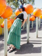 【エヘカソポ/ehka sopo】のチェックティアードスカート 人気、トレンドファッション・服の通販 founy(ファニー) ファッション Fashion レディースファッション WOMEN スカート Skirt ティアードスカート Tiered Skirts おすすめ Recommend チェック Check ティアード Tiered バランス Balance フィット Fit 無地 Plain Color thumbnail グリーン|ID: prp329100004557257 ipo3291000000032314451