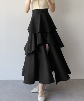 【ジュノア/JUNOAH】のmipiarl ハイウエストスリットティアードパンツスカート 人気、トレンドファッション・服の通販 founy(ファニー) ファッション Fashion レディースファッション Ladies' Fashion Online スカート Skirt |ID:prp329100004557309