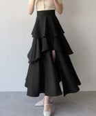 【ジュノア/JUNOAH】のmipiarl ハイウエストスリットティアードパンツスカート 人気、トレンドファッション・服の通販 founy(ファニー) ファッション Fashion レディースファッション Ladies' Fashion Online スカート Skirt thumbnail ブラック|ID: prp329100004557309 ipo3291000000032698593