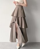 【ジュノア/JUNOAH】のmipiarl ハイウエストスリットティアードパンツスカート 人気、トレンドファッション・服の通販 founy(ファニー) ファッション Fashion レディースファッション Ladies' Fashion Online スカート Skirt thumbnail グレージュ|ID: prp329100004557309 ipo3291000000032698595
