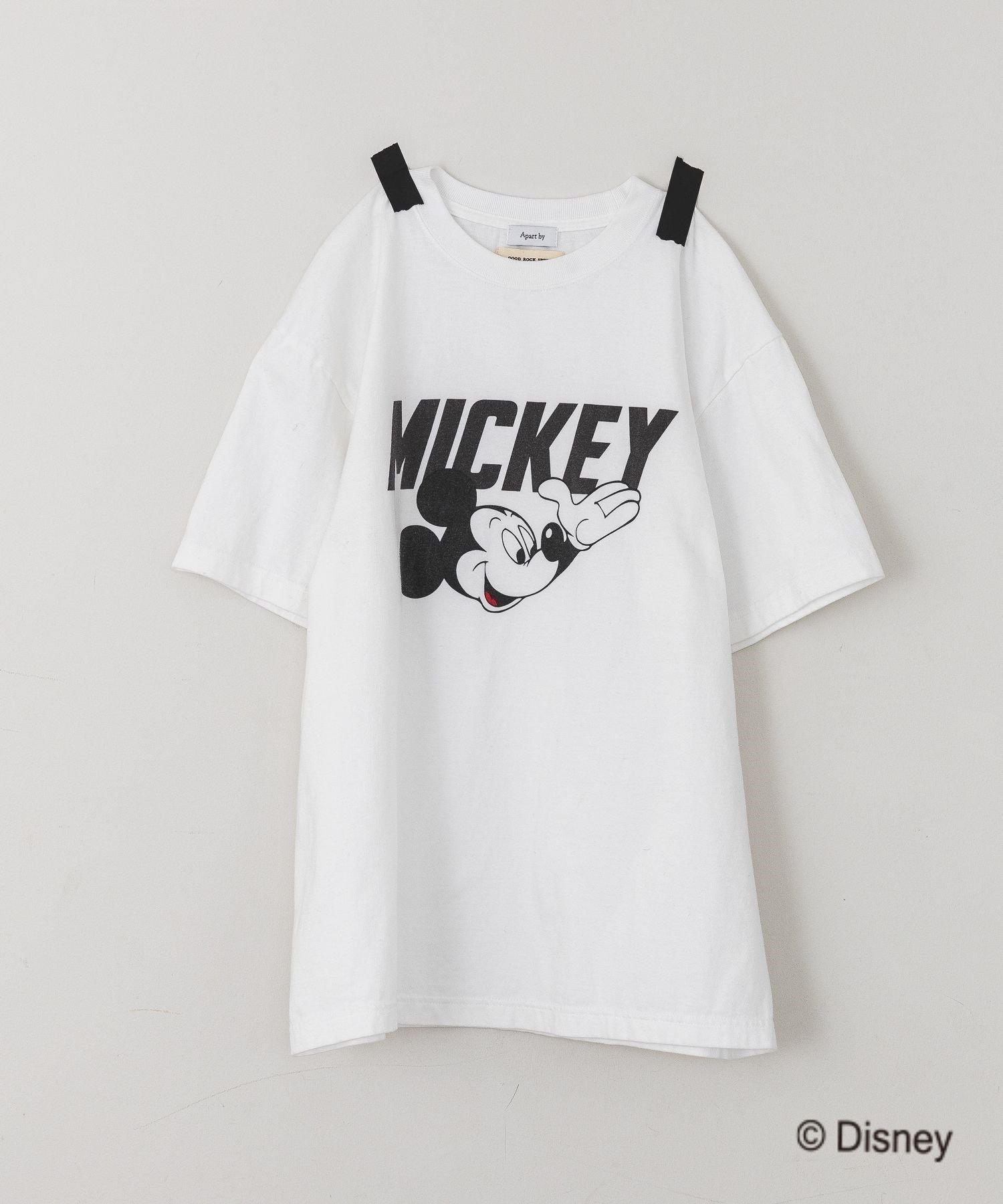 【アパートバイローリーズ/apart by lowrys】の【別注】GOOD ROCK SPEED_BIGロゴ MICKEY MOUSE TEE インテリア・キッズ・メンズ・レディースファッション・服の通販 founy(ファニー) 　ファッション　Fashion　レディースファッション　Fashion for Women　カットソー　Cut and Sewn Top　デニム　Denim, Jeans Material　フレア　Flare, Flared　ユーズド　Used, Vintage-Look　別注　Limited Edition, Custom Order　オフホワイト05|ID: prp329100004557352 ipo3291000000033550757