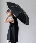 【ヴィータフェリーチェ/VitaFelice】の2段折りショート傘(晴雨兼用/親骨55cm) フルパイピングブラック|ID: prp329100004557363 ipo3291000000032215078