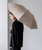 【ヴィータフェリーチェ/VitaFelice】の2段折りショート傘(晴雨兼用/親骨55cm) 刺繍グレージュ|ID: prp329100004557363 ipo3291000000032215090