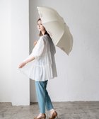 【ヴィータフェリーチェ/VitaFelice】の2段折りショート傘(晴雨兼用/親骨55cm) 刺繍オフホワイト|ID: prp329100004557363 ipo3291000000032215092