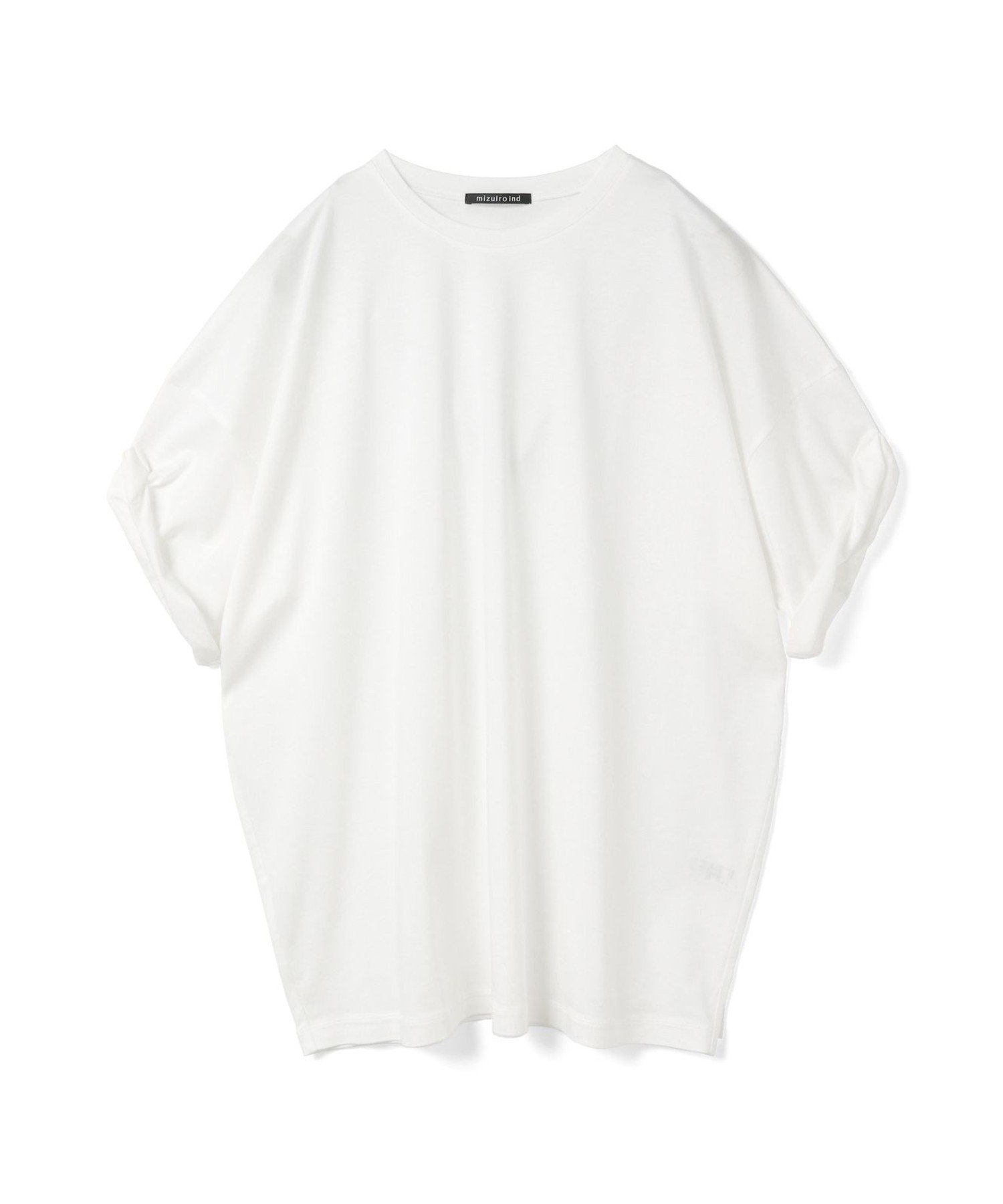 【マーコート/MARcourt】のmizuiro ind ロールアップスリーブワイドT インテリア・キッズ・メンズ・レディースファッション・服の通販 founy(ファニー) 　ファッション　Fashion　レディースファッション　Fashion for Women　シンプル　Simple, Minimal　ドレープ　Drape, Draping Fabric　ボトム　Bottoms, Lower Wear　ポケット　Pocket, Pocket Detail　ロールアップ　Roll-Up, Cuffed Hem　ワイド　Wide, Wide Fit　無地　Plain, Solid Color　オフホワイト|ID: prp329100004557378 ipo3291000000033644659