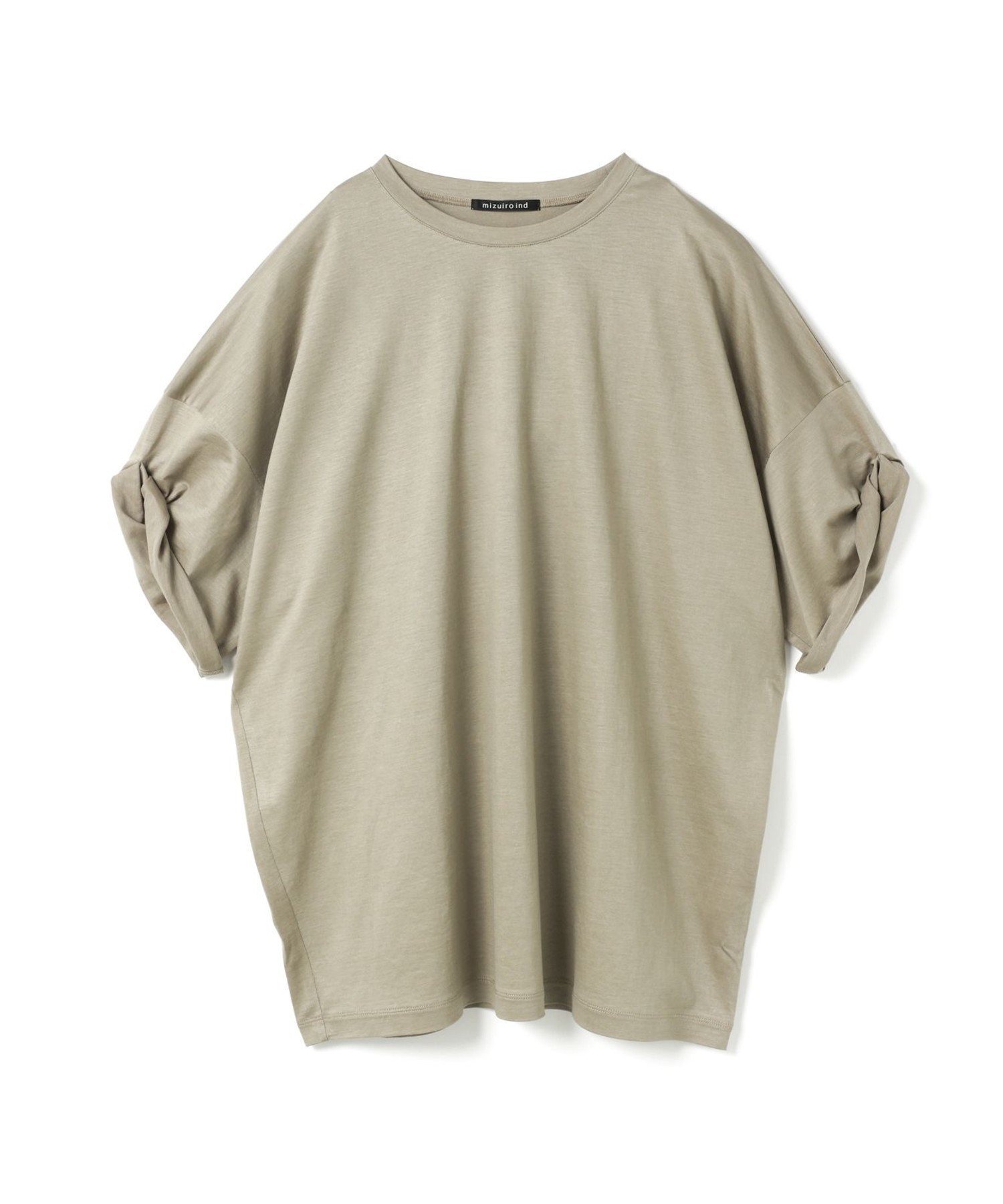 【マーコート/MARcourt】のmizuiro ind ロールアップスリーブワイドT インテリア・キッズ・メンズ・レディースファッション・服の通販 founy(ファニー) 　ファッション　Fashion　レディースファッション　Fashion for Women　シンプル　Simple, Minimal　ドレープ　Drape, Draping Fabric　ボトム　Bottoms, Lower Wear　ポケット　Pocket, Pocket Detail　ロールアップ　Roll-Up, Cuffed Hem　ワイド　Wide, Wide Fit　無地　Plain, Solid Color　グレーベージュ|ID: prp329100004557378 ipo3291000000033644662