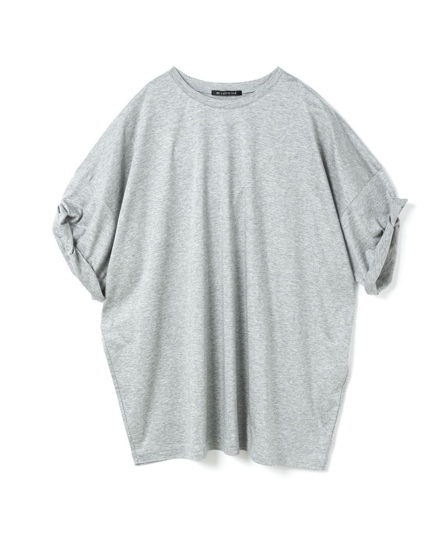 【マーコート/MARcourt】のmizuiro ind ロールアップスリーブワイドT インテリア・キッズ・メンズ・レディースファッション・服の通販 founy(ファニー) 　ファッション　Fashion　レディースファッション　Fashion for Women　シンプル　Simple, Minimal　ドレープ　Drape, Draping Fabric　ボトム　Bottoms, Lower Wear　ポケット　Pocket, Pocket Detail　ロールアップ　Roll-Up, Cuffed Hem　ワイド　Wide, Wide Fit　無地　Plain, Solid Color　ライトグレー|ID: prp329100004557378 ipo3291000000033644667