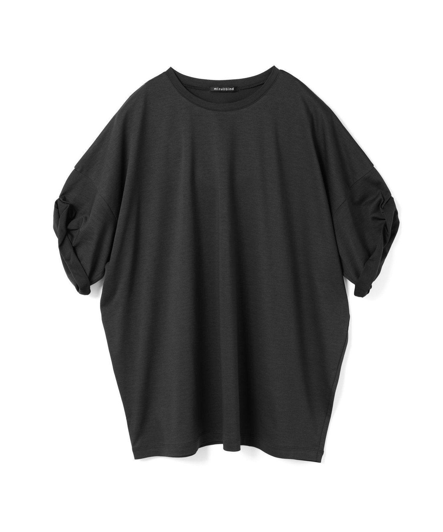 【マーコート/MARcourt】のmizuiro ind ロールアップスリーブワイドT インテリア・キッズ・メンズ・レディースファッション・服の通販 founy(ファニー) 　ファッション　Fashion　レディースファッション　Fashion for Women　シンプル　Simple, Minimal　ドレープ　Drape, Draping Fabric　ボトム　Bottoms, Lower Wear　ポケット　Pocket, Pocket Detail　ロールアップ　Roll-Up, Cuffed Hem　ワイド　Wide, Wide Fit　無地　Plain, Solid Color　ブラック|ID: prp329100004557378 ipo3291000000033644668