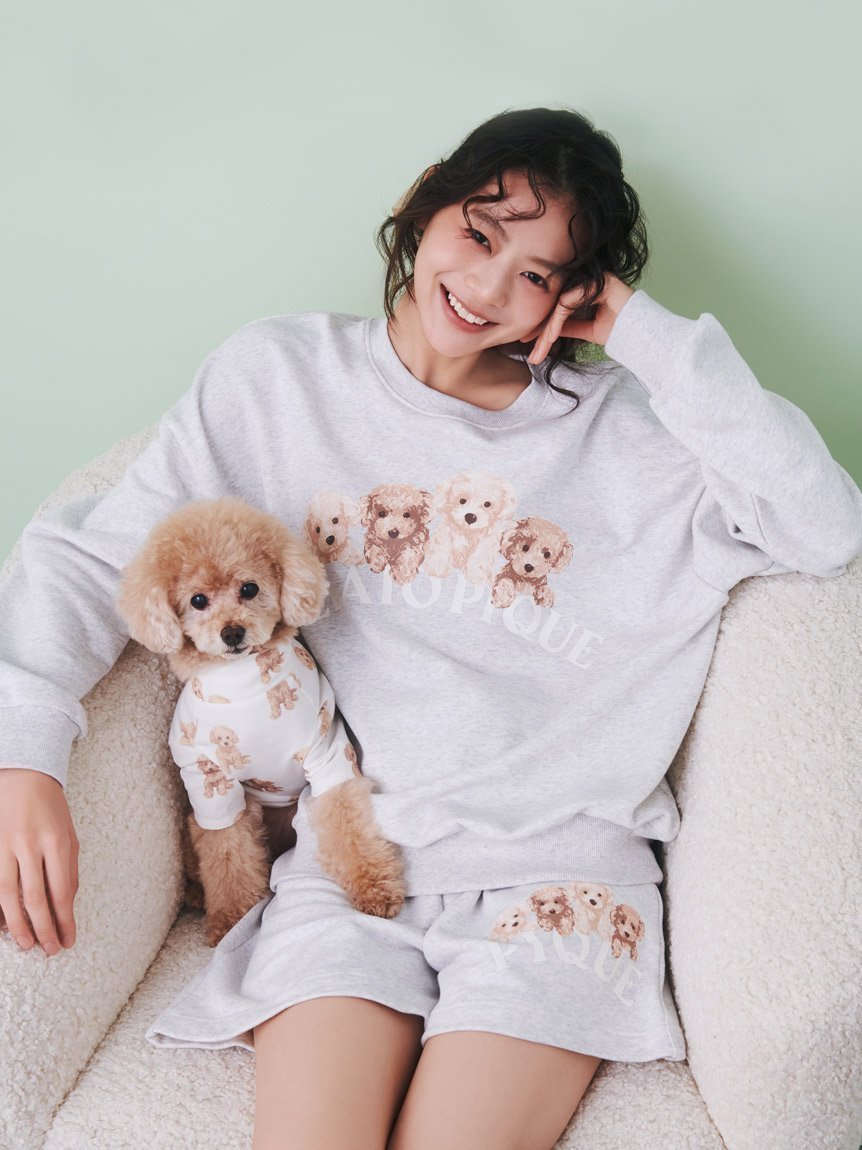 【ジェラート ピケ/gelato pique】の【限定カラーあり】トイプードル裏毛プルオーバー 人気、トレンドファッション・服の通販 founy(ファニー) 　ファッション　Fashion　レディースファッション　Fashion for Women　トップス・カットソー　Cut & Sew Tops　カジュアルプルオーバー・ニットトップス　Pullovers & Knit Tops / Casual Pullovers　おすすめ　Recommended / Our Picks　ショート　Short, Short Length　ビッグ　Big, Oversized　フロント　Front, Front Design　プリント　Print, Printed Pattern　 other-1|ID: prp329100004557384 ipo3291000000032699117