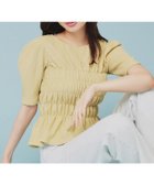 【インデックス/INDEX】のシャーリングペプラムトップス【洗濯機洗い可】 人気、トレンドファッション・服の通販 founy(ファニー) ファッション Fashion レディースファッション WOMEN トップス・カットソー Tops/Tshirt おすすめ Recommend コンパクト Compact シャーリング Shirring ジャカード Jacquard ストレッチ Stretch タイトスカート Tight Skirt デニム Denim フェミニン Feminine ペプラム Peplum ランダム Random 半袖 Short Sleeve 夏 Summer thumbnail イエロー|ID: prp329100004557385 ipo3291000000032255459