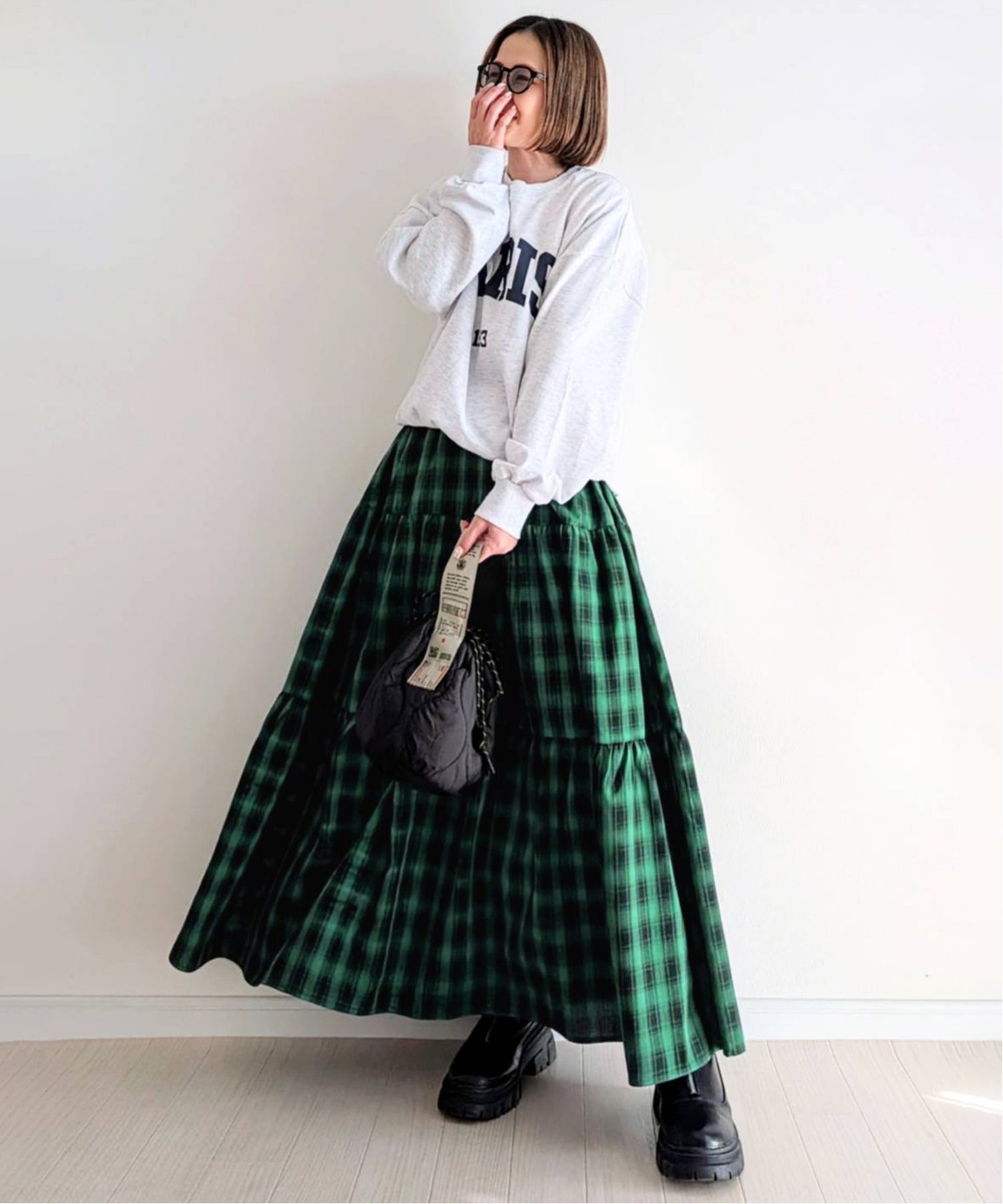 【ノッチ/notch】の【 notch. by yui 】チェックティアードスカート インテリア・キッズ・メンズ・レディースファッション・服の通販 founy(ファニー) 　ファッション　Fashion　レディースファッション　Ladies' Fashion Online　スカート　Skirt　ティアードスカート　Tiered Skirts　コラボ　Collaboration　チェック　Check　ティアードスカート　Tiered Skirt　定番　Standard　人気　Popularity　フェミニン　Feminine　おすすめ　Recommend　2025年　2025　2025春夏・S/S　Ss,Spring/Summer,2025　グリーン|ID: prp329100004557404 ipo3291000000032606713