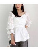 【フレイ アイディー/FRAY I.D】のUVカット 【LIMITED】2wayオフショルブラウス 人気、トレンドファッション・服の通販 founy(ファニー) ファッション Fashion レディースファッション Ladies' Fashion Online トップス・カットソー Tops/Tshirt シャツ/ブラウス Shirts/Blouses オフショルダー Off Shoulder シアー Sheer シェイプ Shape ストレート Straight ドレープ Drape リボン Ribbon 夏 Summer ビジネス 仕事 通勤 Business |ID:prp329100004557429