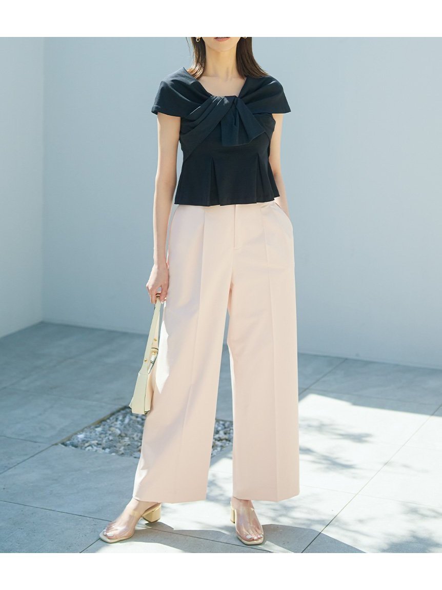 【セルフォード/CELFORD】のバックベルトワイドパンツ インテリア・キッズ・メンズ・レディースファッション・服の通販 founy(ファニー) 　ファッション　Fashion　レディースファッション　Ladies' Fashion Online　パンツ　Pants　バッグ　Bag　ベルト　Belts　パターン　Pattern　ワイド　Wide　今季　This Season　定番　Standard　LPNK[061]|ID: prp329100004557485 ipo3291000000032570848