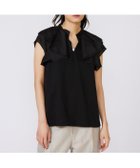 【イネド/INED】のラッフルカラードッキングプルオーバー 人気、トレンドファッション・服の通販 founy(ファニー) ファッション Fashion レディースファッション Fashion for Women トップス・カットソー Cut & Sew Tops カジュアルプルオーバー・ニットトップス Pullovers & Knit Tops / Casual Pullovers オーガンジー Organza Fabric シルケット Silket, Silky Cotton スリット Slit, Slit Detail フリル Frill, Ruffle thumbnail ブラック|ID: prp329100004557489 ipo3291000000033162424