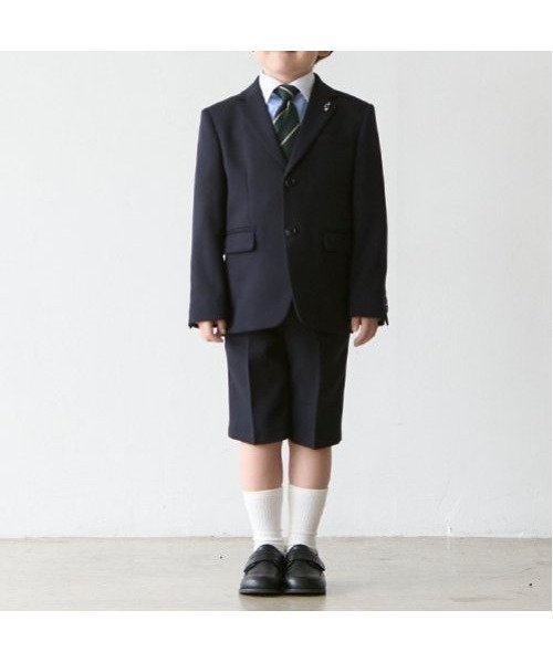 【ナルミヤ オンライン/NARUMIYA ONELINE / KIDS】の紺JK+ショートパンツセット 人気、トレンドファッション・服の通販 founy(ファニー) 　ファッション　Fashion　キッズファッション　Fashion for Kids　ボトムス　Bottoms　ショート　Short, Short Length　ジャケット　Jacket, Outerwear　ストライプ　Stripe, Striped Pattern　スマート　Smart, Elegant　フィット　Fit, Slim Fit　ポケット　Pocket, Pocket Detail　 other-1|ID: prp329100004557508 ipo3291000000033461772