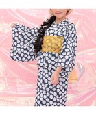 【その他のブランド/Other】の【浴衣3点セット】綿100% セパレート 着付け 簡単 子供服 キッズ 女の子 ネイビー×白小花|ID: prp329100004557521 ipo3291000000032986151
