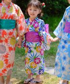【その他のブランド/Other】の【浴衣3点セット】綿100% セパレート 着付け 簡単 子供服 キッズ 女の子 セパレート×五色朝顔|ID: prp329100004557521 ipo3291000000032986167