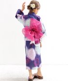 【その他のブランド/Other】の【浴衣3点セット】綿100% セパレート 着付け 簡単 子供服 キッズ 女の子 紺地×花火|ID: prp329100004557521 ipo3291000000032986172