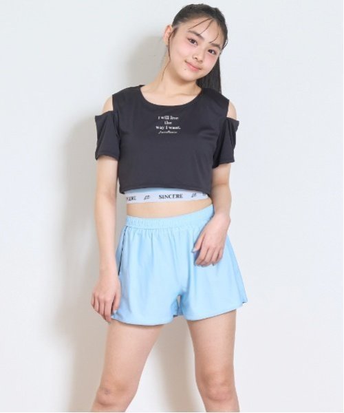 【その他のブランド/Other】の【SWIM】肩開き3点セット水着 インテリア・キッズ・メンズ・レディースファッション・服の通販 founy(ファニー) 　ファッション　Fashion　キッズファッション　Fashion for Kids　インナー　Innerwear　タンク　Tank Top, Sleeveless Top　ポケット　Pocket, Pocket Detail　水着　Swimsuit, Swimwear　黒|ID: prp329100004557548 ipo3291000000032997167
