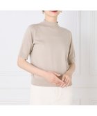 【イッツインターナショナル/I.T.'S. international】のハイネック5分袖ニット ベージュ|ID: prp329100004557579 ipo3291000000032608170