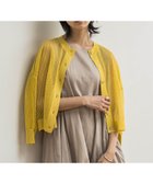 【メイソングレイ/MAYSON GREY】の透かし柄編みニットカーディガン≪手洗い可能≫ 人気、トレンドファッション・服の通販 founy(ファニー) ファッション Fashion レディースファッション Fashion for Women トップス・カットソー Cut & Sew Tops ニット Knit Tops & Sweaters カーディガン・羽織り Layered Style Cardigans アクリル Acrylic Material カーディガン Cardigan, Knitwear コンパクト Compact, Small Size サマー Summer, Summer Style ストレッチ Stretch, Stretchy Fabric 透かし Cut-Out, Lacework タンク Tank Top, Sleeveless Top メタル Metal, Metal Parts ワイド Wide, Wide Fit おすすめ Recommended / Our Picks thumbnail イエロー|ID: prp329100004557609 ipo3291000000033283889