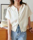 【ディスコート/Discoat】の《新色追加!》衿付きWジップ半袖カーディガン 人気、トレンドファッション・服の通販 founy(ファニー) ファッション Fashion レディースファッション Fashion for Women トップス・カットソー Cut & Sew Tops カーディガン・羽織り Layered Style Cardigans カーディガン Cardigan, Knitwear ジップ Zip, Zipper バランス Balance, Style Balance ロールアップ Roll-Up, Cuffed Hem ワンポイント One Point, Statement Accent 半袖 Short Sleeve, Half Sleeve 羽織 Haori, Light Jacket thumbnail オフホワイト|ID: prp329100004557613 ipo3291000000033225938