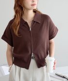 【ディスコート/Discoat】の《新色追加!》衿付きWジップ半袖カーディガン 人気、トレンドファッション・服の通販 founy(ファニー) ファッション Fashion レディースファッション Fashion for Women トップス・カットソー Cut & Sew Tops カーディガン・羽織り Layered Style Cardigans カーディガン Cardigan, Knitwear ジップ Zip, Zipper バランス Balance, Style Balance ロールアップ Roll-Up, Cuffed Hem ワンポイント One Point, Statement Accent 半袖 Short Sleeve, Half Sleeve 羽織 Haori, Light Jacket thumbnail ブラウン|ID: prp329100004557613 ipo3291000000033225943
