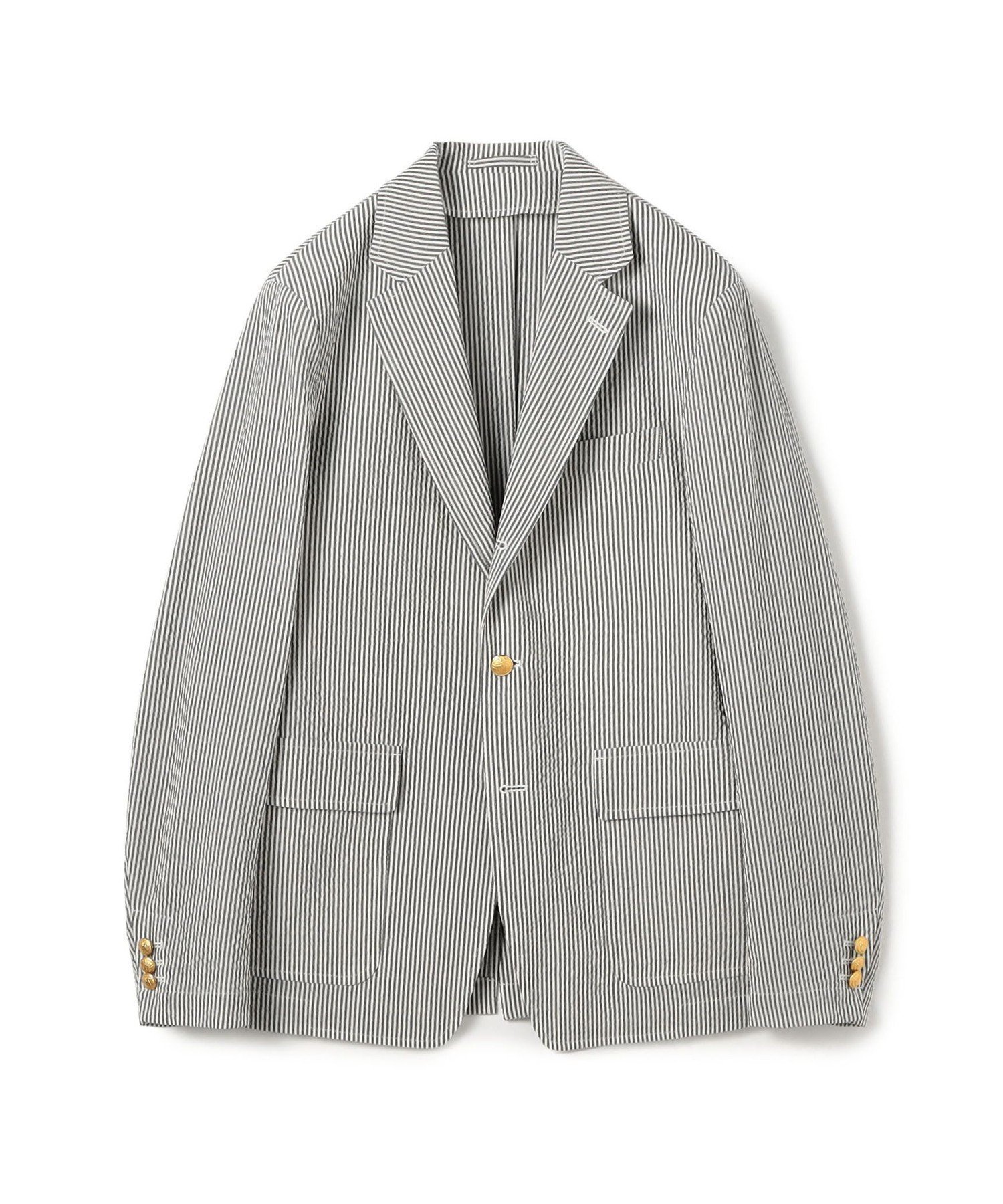 【トゥモローランド/TOMORROWLAND / MEN】のウールポリエステル サッカー シングルブレステッド3Bジャケット 人気、トレンドファッション・服の通販 founy(ファニー) 　ファッション　Fashion　メンズファッション　Men's Style Online　アイビー　Ivy　サッカー　Soccer　ジャケット　Jacket　ストライプ　Stripe　メタル　Metal　夏　Summer　軽量　Lightweight　 other-1|ID: prp329100004557660 ipo3291000000032643748