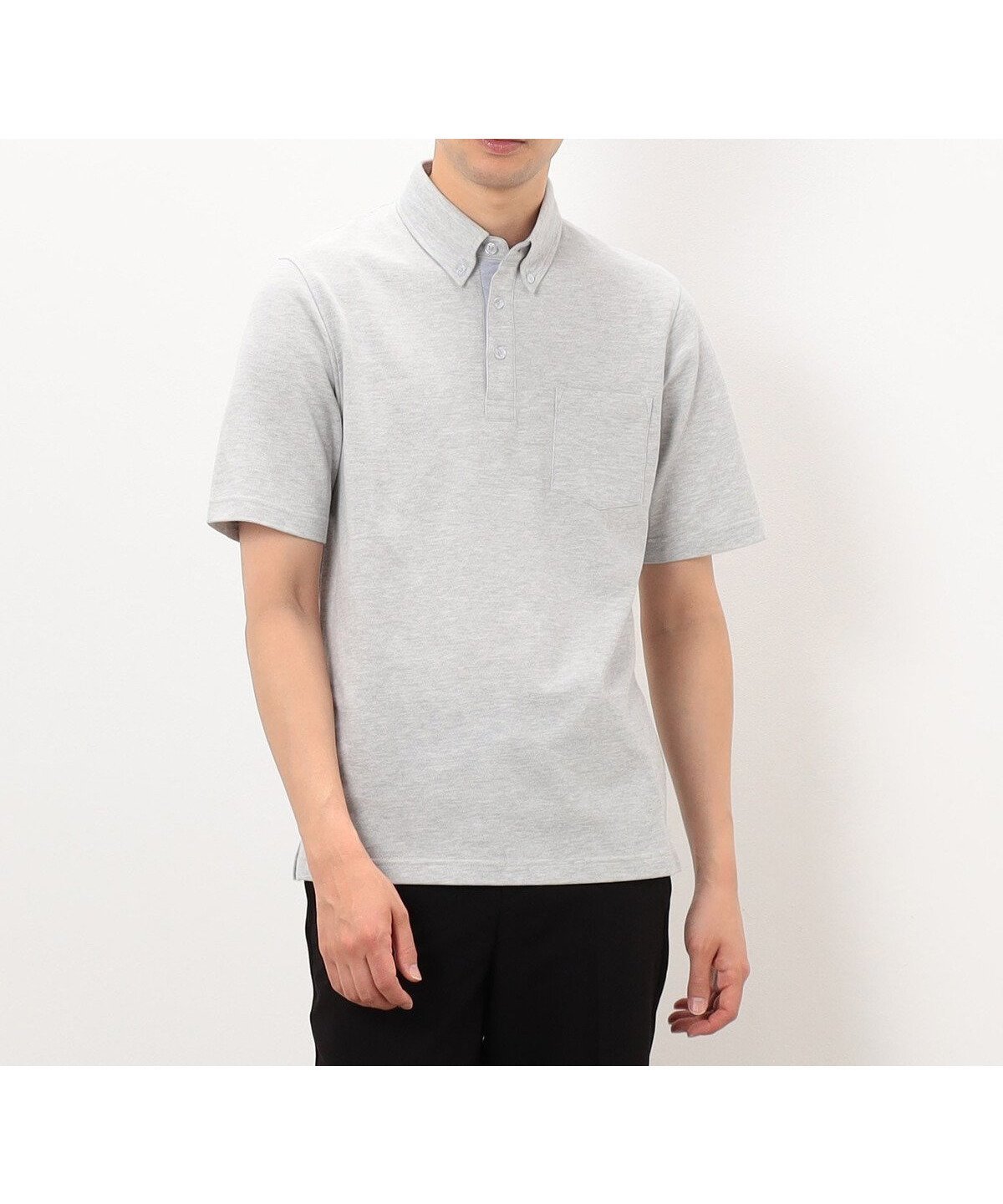 【コムサイズム/COMME CA ISM / MEN】の【吸水速乾】カノコポロシャツ インテリア・キッズ・メンズ・レディースファッション・服の通販 founy(ファニー) 　ファッション　Fashion　メンズファッション　Fashion for Men　インナー　Innerwear　シンプル　Simple, Minimal　スマート　Smart, Elegant　スリット　Slit, Slit Detail　ダウン　Down, Puffer　ビジネス 仕事 通勤　Business / Work / Commuting　フィット　Fit, Slim Fit　ベーシック　Basic, Essential　ポロシャツ　Polo Shirt, Collared Tee　吸水　Absorbent, Quick-Dry　グレー|ID: prp329100004557664 ipo3291000000032739397