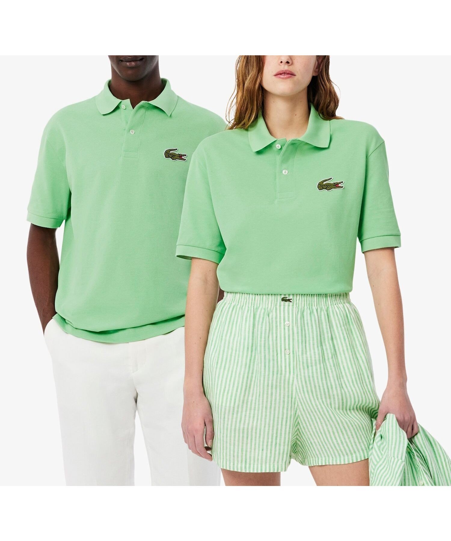 【ラコステ/LACOSTE】のL.12.12ルーズフィット ドロップショルダー 鹿の子半袖ポロシャツ インテリア・キッズ・メンズ・レディースファッション・服の通販 founy(ファニー) 　ファッション　Fashion　レディースファッション　Ladies' Fashion Online　トップス・カットソー　Tops/Tshirt　シャツ/ブラウス　Shirts/Blouses　ポロシャツ　Polo Shirts　エレガント 上品　Elegant　ショルダー　Shoulder　ドロップ　Drop　フィット　Fit　ポロシャツ　Polo Shirt　ルーズ　Loose　半袖　Short Sleeve　鹿の子　Pique　グリーン|ID: prp329100004557667 ipo3291000000032673820