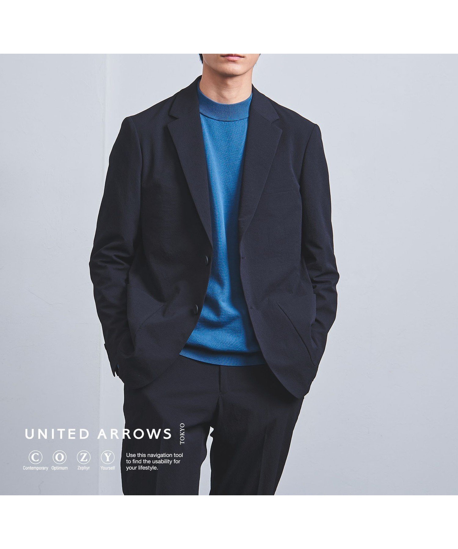 【ユナイテッドアローズ/UNITED ARROWS / MEN】のドビー シングル 2ボタン テーラードジャケット UA COZY -ストレッチ・撥水・ウォッシャブル・防しわ- インテリア・キッズ・メンズ・レディースファッション・服の通販 founy(ファニー) 　ファッション　Fashion　メンズファッション　Fashion for Men　カットソー　Cut and Sewn Top　ジャケット　Jacket, Outerwear　ストレッチ　Stretch, Stretchy Fabric　スマート　Smart, Elegant　セットアップ　Set-Up, Coordinated Outfit　パッチ　Patch, Appliqué　フラップ　Flap, Flap Pocket　フロント　Front, Front Design　ポケット　Pocket, Pocket Detail　ポロシャツ　Polo Shirt, Collared Tee　モダン　Modern, Contemporary　おすすめ　Recommended / Our Picks　ビジネス 仕事 通勤　Business / Work / Commuting　NAVY|ID: prp329100004557682 ipo3291000000032744445