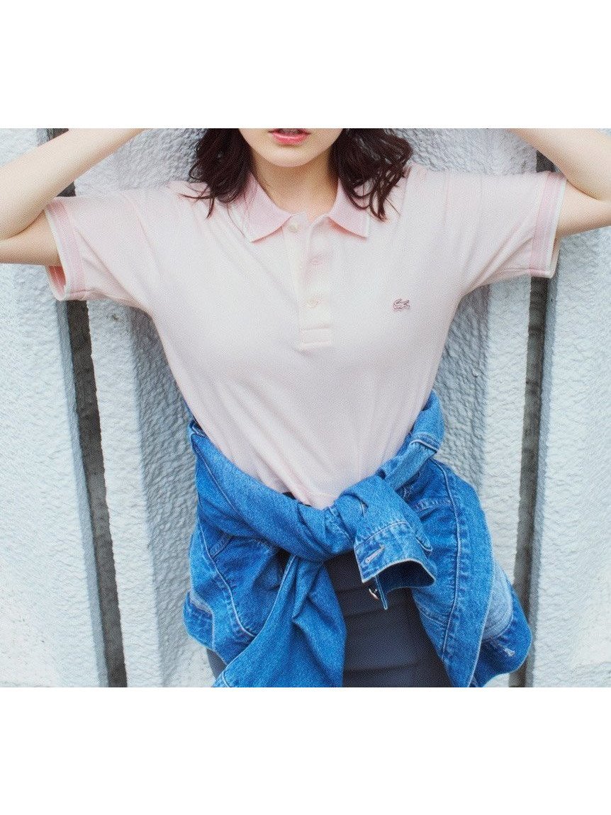 【スナイデル/SNIDEL】のLACOSTE/ポロシャツ インテリア・キッズ・メンズ・レディースファッション・服の通販 founy(ファニー) 　ファッション　Fashion　レディースファッション　WOMEN　トップス・カットソー　Tops/Tshirt　シャツ/ブラウス　Shirts/Blouses　ポロシャツ　Polo Shirts　ウェーブ　Wave　春　Spring　クラシカル　Classical　クロップド　Cropped　シンプル　Simple　ストレート　Straight　スポーツ　Sports　スポーティ　Sporty　トレンド　Trend　人気　Popularity　パステル　Pastel　フォーマル　Formal　ボーダー　Border　ポロシャツ　Polo Shirt　S/S・春夏　Ss・Spring/Summer　おすすめ　Recommend　夏　Summer　PNK[066]|ID: prp329100004557712 ipo3291000000032218374