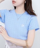 【ナチュラルクチュール/natural couture】のアニマル刺繍ケーブル半袖ニット 人気、トレンドファッション・服の通販 founy(ファニー) ファッション Fashion レディースファッション WOMEN トップス・カットソー Tops/Tshirt ニット Knit Tops 2025年 2025 2025春夏・S/S Ss,Spring/Summer,2025 おすすめ Recommend アニマル Animal ガーリー Girly シンプル Simple スカーフ Scarf デニム Denim ネックレス Necklace エレガント 上品 Elegant 半袖 Short Sleeve thumbnail サックスブルー|ID: prp329100004557724 ipo3291000000032277380
