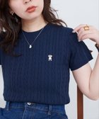 【ナチュラルクチュール/natural couture】のアニマル刺繍ケーブル半袖ニット 人気、トレンドファッション・服の通販 founy(ファニー) ファッション Fashion レディースファッション WOMEN トップス・カットソー Tops/Tshirt ニット Knit Tops 2025年 2025 2025春夏・S/S Ss,Spring/Summer,2025 おすすめ Recommend アニマル Animal ガーリー Girly シンプル Simple スカーフ Scarf デニム Denim ネックレス Necklace エレガント 上品 Elegant 半袖 Short Sleeve thumbnail ネイビー|ID: prp329100004557724 ipo3291000000032277384