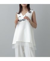 【グローバルワーク/GLOBAL WORK】のVネックノースリーブチュニック/MATINEE LINE/327902 人気、トレンドファッション・服の通販 founy(ファニー) ファッション Fashion レディースファッション Fashion for Women トップス・カットソー Cut & Sew Tops キャミソール&ノースリーブ Camisoles & Sleeveless Tops Vネックトップス V-Neck Tops / V-Cut Neckline Shirts オーガンジー Organza Fabric ストレッチ Stretch, Stretchy Fabric セットアップ Set-Up, Coordinated Outfit チュニック Tunic, Long Top ノースリーブ Sleeveless, No-Sleeve ボトム Bottoms, Lower Wear |ID:prp329100004557739