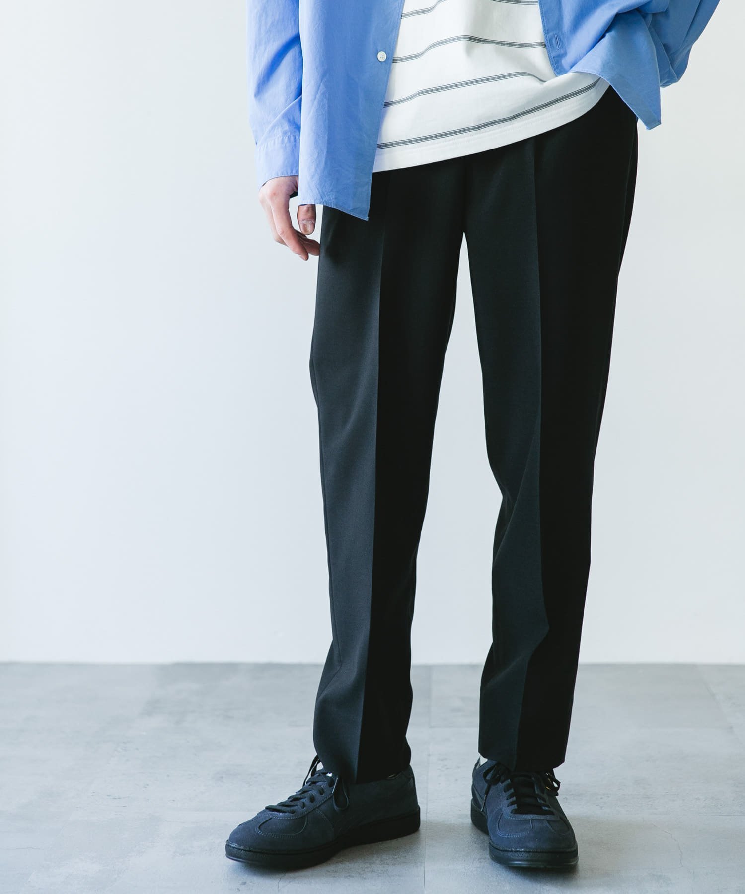 【アーバンリサーチ ドアーズ/URBAN RESEARCH DOORS / MEN】の『吸水速乾/接触冷感/防シワ』『一部WEB限定』UTILITY EASY イージートラウザー インテリア・キッズ・メンズ・レディースファッション・服の通販 founy(ファニー) 　ファッション　Fashion　メンズファッション　Men's Style Online　ウォッシャブル　Washable　カットソー　Cut And Sew　カーディガン　Cardigan　吸水　Water Absorption　サンダル　Sandals　ジャケット　Jacket　スニーカー　Sneakers　センター　Center　テーパード　Tapered　定番　Standard　S/S・春夏　Ss・Spring/Summer　おすすめ　Recommend　夏　Summer　2025年　2025　2025春夏・S/S　Ss,Spring/Summer,2025　BLACK|ID: prp329100004557742 ipo3291000000032673269