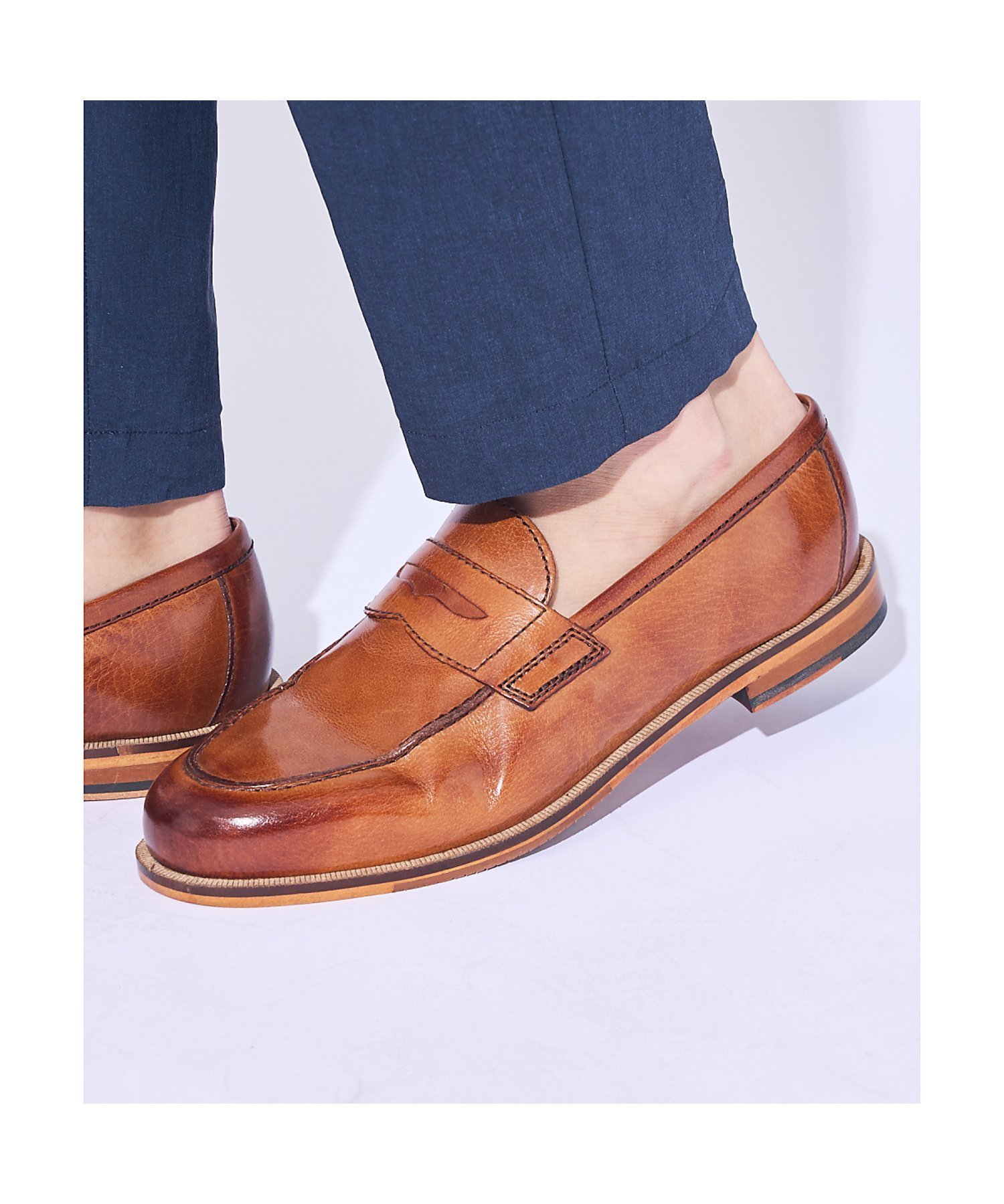【アルフレッド バニスター/alfredoBANNISTER / MEN】の【WEB限定】コインローファー/ ベジタブルタンニンレザー使用 インテリア・キッズ・メンズ・レディースファッション・服の通販 founy(ファニー) 　ファッション　Fashion　メンズファッション　Men's Style Online　インソール　Insole　クッション　Cushion　スラックス　Slacks　セットアップ　Set Up　デニム　Denim　人気　Popularity　ラウンド　Round　ラバー　Rubber　ビジネス 仕事 通勤　Business　キャメル|ID: prp329100004557764 ipo3291000000032627576
