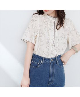 【ナチュラルクチュール/natural couture】のパイピングタックフレアスリーブブラウス 人気、トレンドファッション・服の通販 founy(ファニー) ファッション Fashion レディースファッション Fashion for Women トップス・カットソー Cut & Sew Tops シャツ・ブラウス・オフィスカジュアル Elegant Blouses & Button-Ups 2025年 2025 2025春夏・S/S Spring/Summer 2025 SS25 おすすめ Recommended / Our Picks アクセサリー Fashion Accessories シンプル Simple, Minimal スリーブ Sleeve, Long Sleeve / Short Sleeve デニム Denim, Jeans Material パイピング Piping, Trim Design フレア Flare, Flared エレガント 上品 Elegant |ID:prp329100004557770