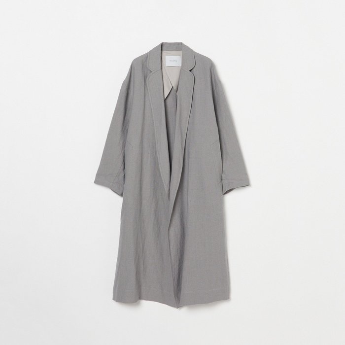 【エリオポール/heliopole】のDUNGAREES LINEN LONG COAT インテリア・キッズ・メンズ・レディースファッション・服の通販 founy(ファニー) https://founy.com/ ファッション Fashion レディースファッション Ladies' Fashion Online アウター Coat Outerwear コート Coats ガウン Gown ベーシック Basic リネン Linen 夏 Summer 定番 Standard 春 Spring 羽織 Haori |ID: prp329100004557797 ipo3291000000032609507